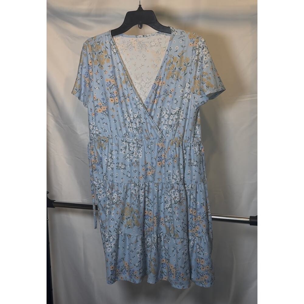Blue Flower Spring Dress No Boundaries XXL